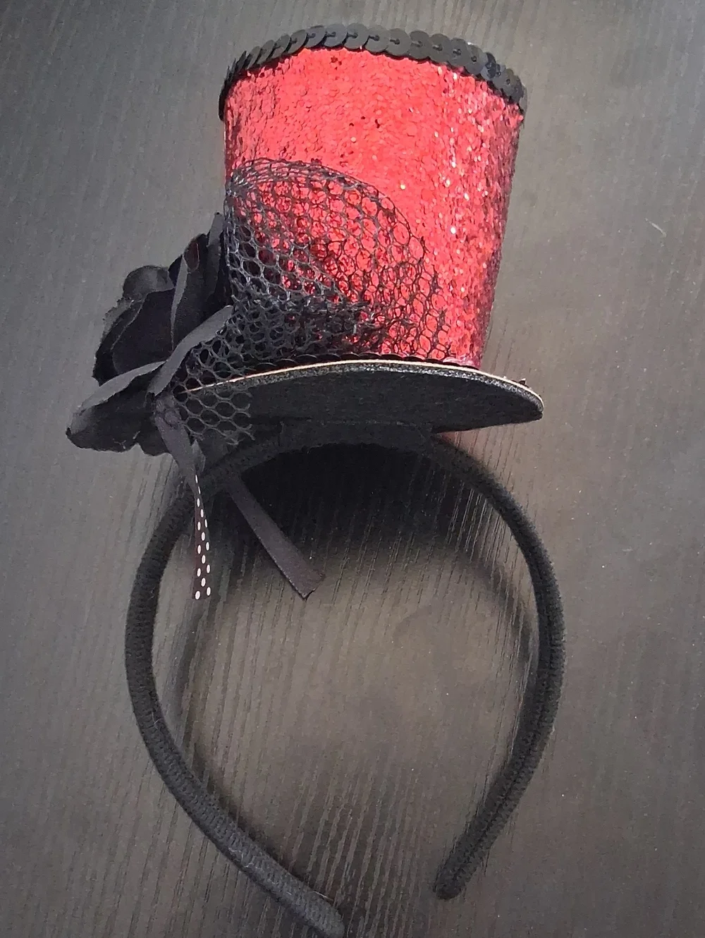 BLACK ROSE HEADBAND - Picture 2 of 6
